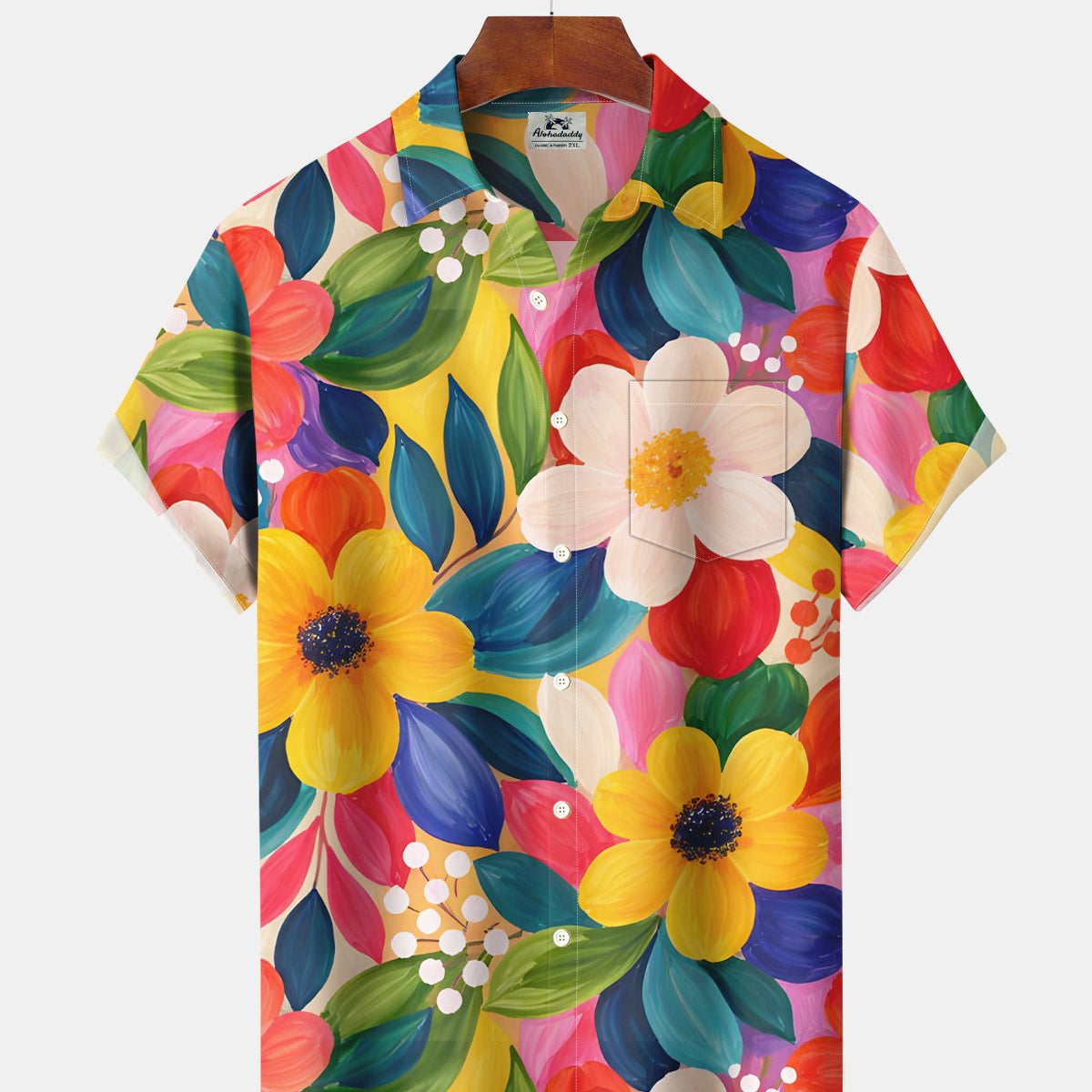 Alohadaddy® Hawaiian Floral Resort Short-Sleeve Shirt