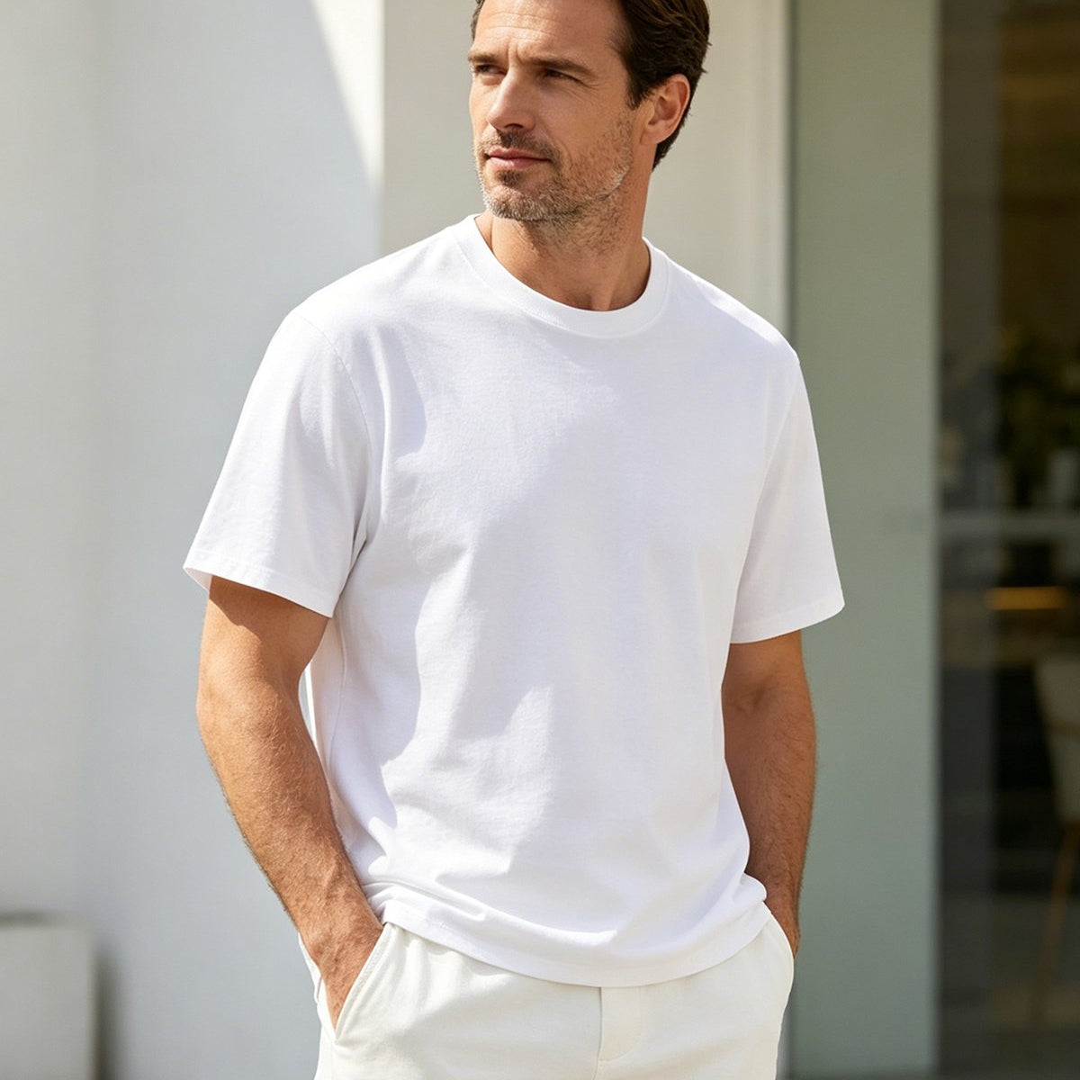 Alohadaddy® Sorona Fiber Cotton Cooling Antibacterial Short-Sleeve T-Shirt