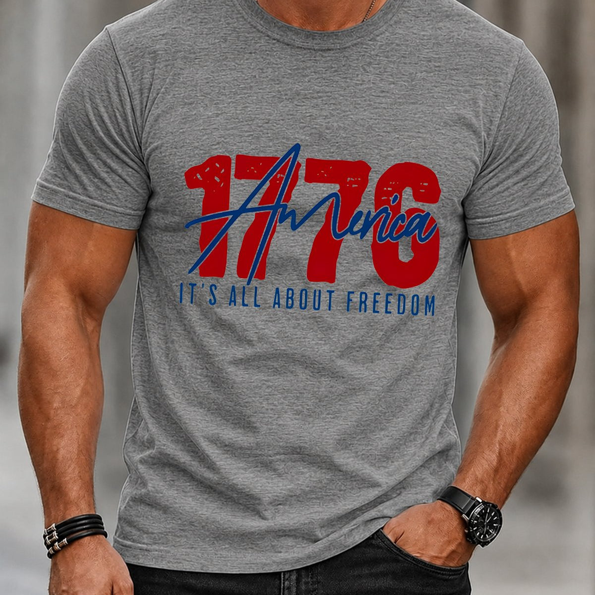 Alohadaddy® USA Independence Day Holiday Short-Sleeve T-Shirt
