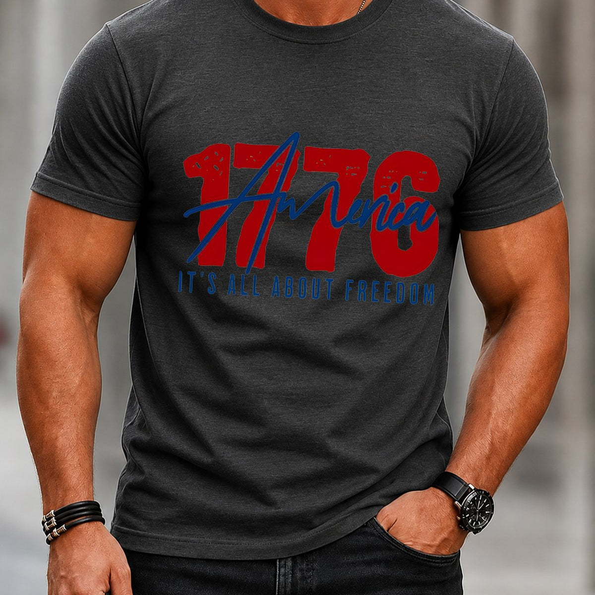 Alohadaddy® USA Independence Day Holiday Short-Sleeve T-Shirt