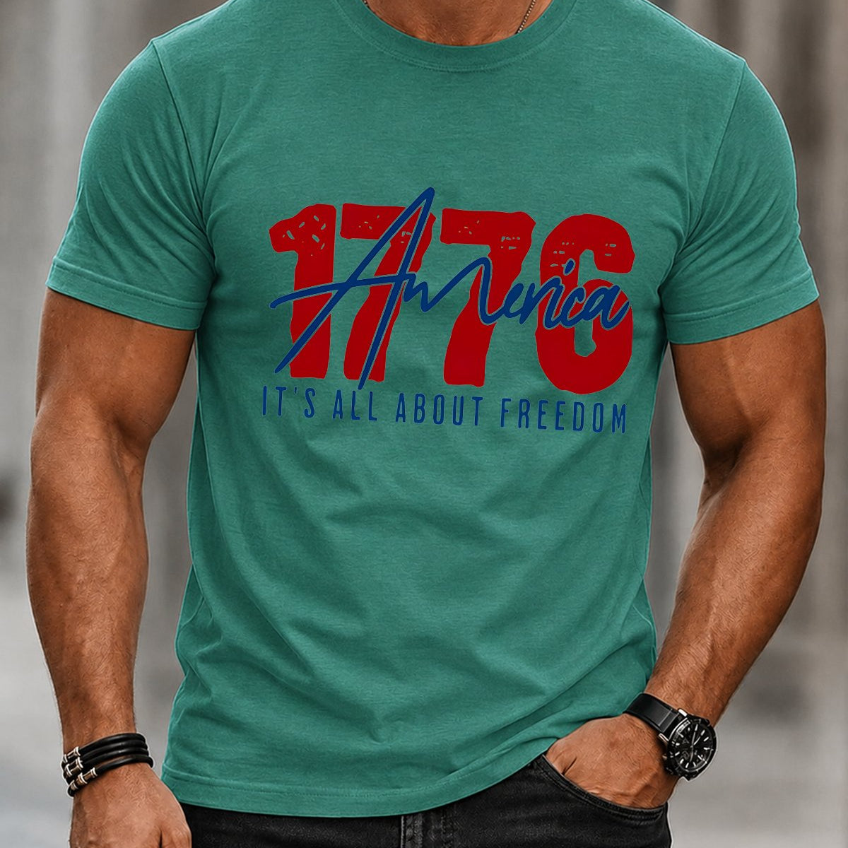 Alohadaddy® USA Independence Day Holiday Short-Sleeve T-Shirt