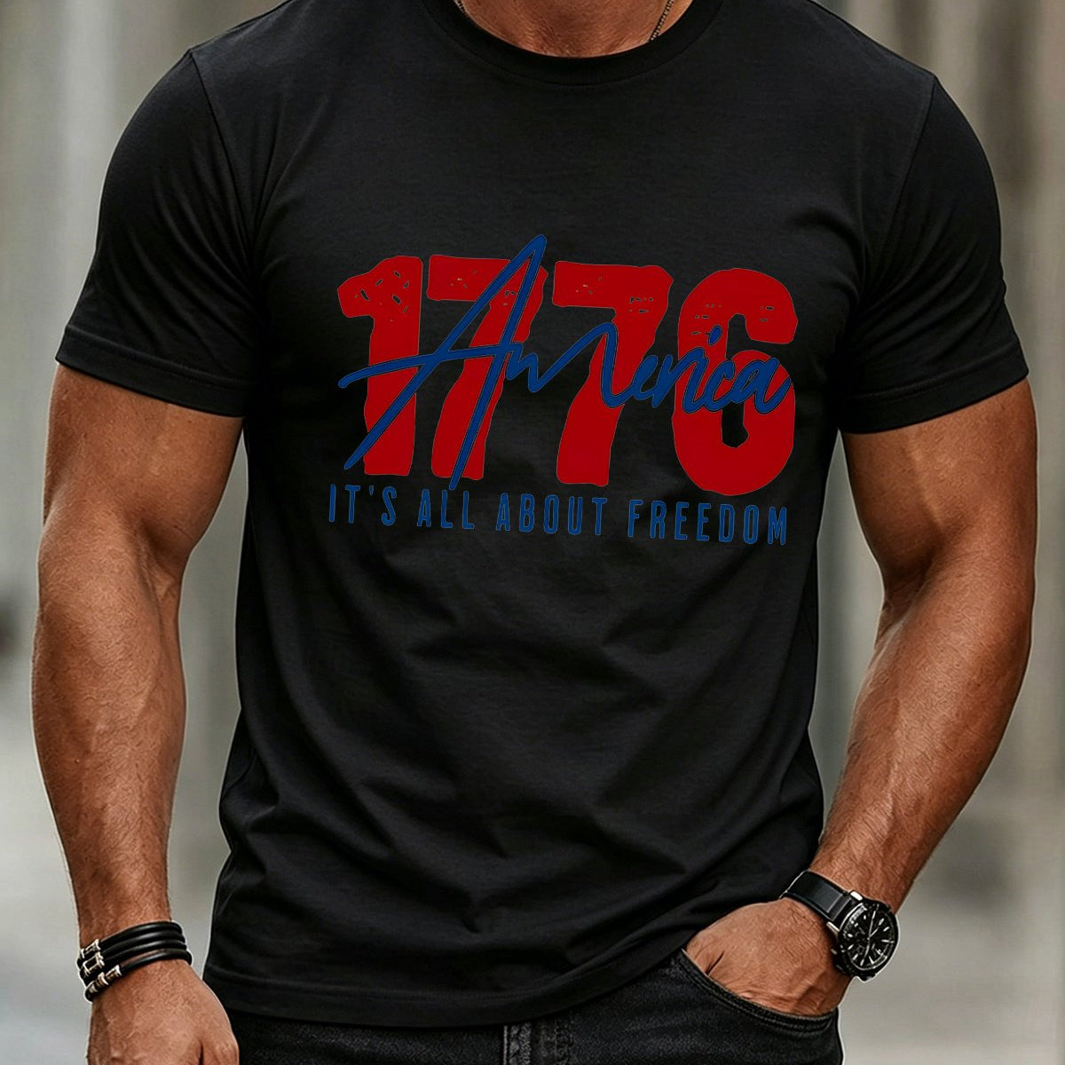 Alohadaddy® USA Independence Day Holiday Short-Sleeve T-Shirt