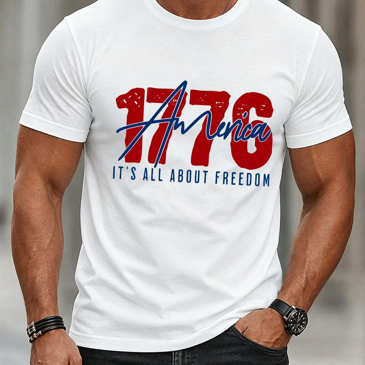Alohadaddy® USA Independence Day Holiday Short-Sleeve T-Shirt