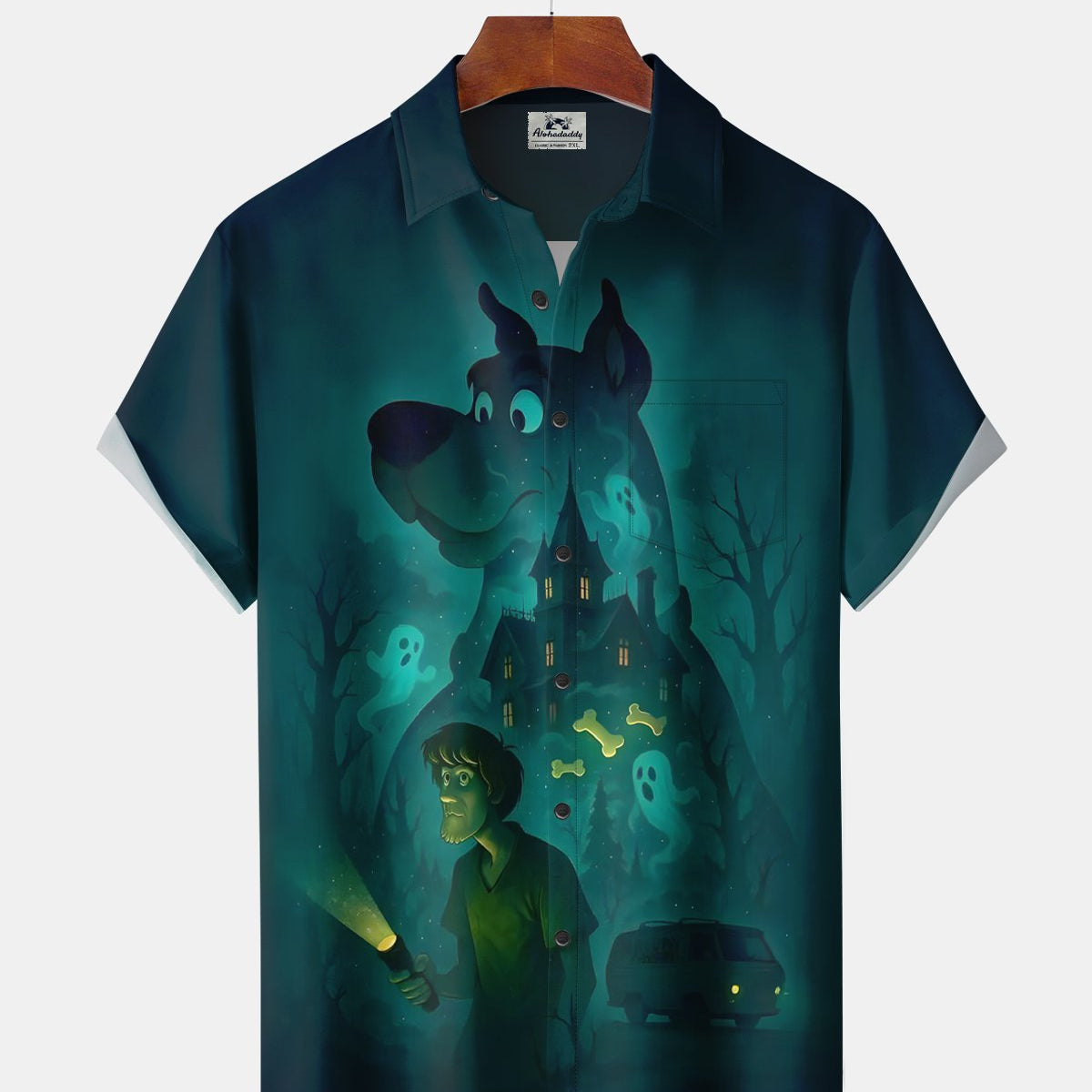 Alohadaddy® Halloween Cartoon Puppy Short-Sleeve Car Shirt