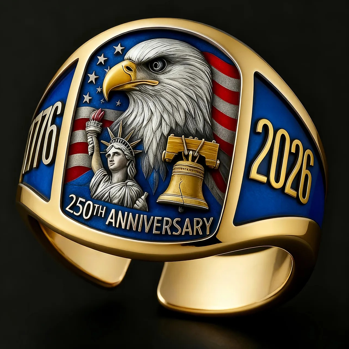 Alohadaddy® American 250th Eagle Ring
