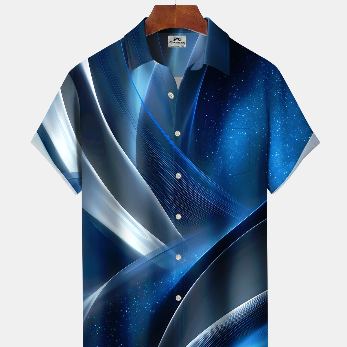 Alohadaddy® Men's Retro Gradient Abstract Short-Sleeve Shirt