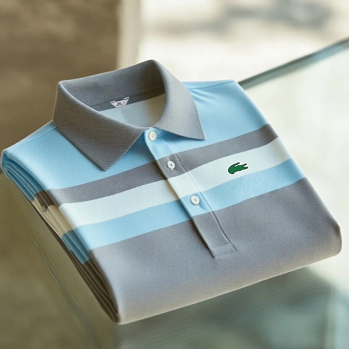 Alohadaddy® Basic Casual Fashion Striped Color-Blocked Polo Shirt