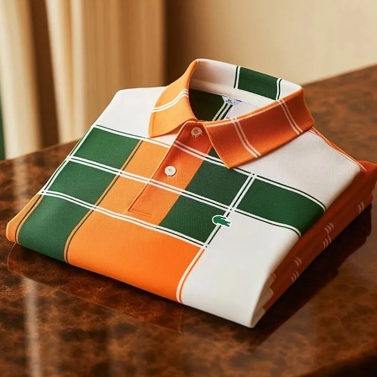 Alohadaddy® Basic Geometric Color Block Fashion Polo Shirt