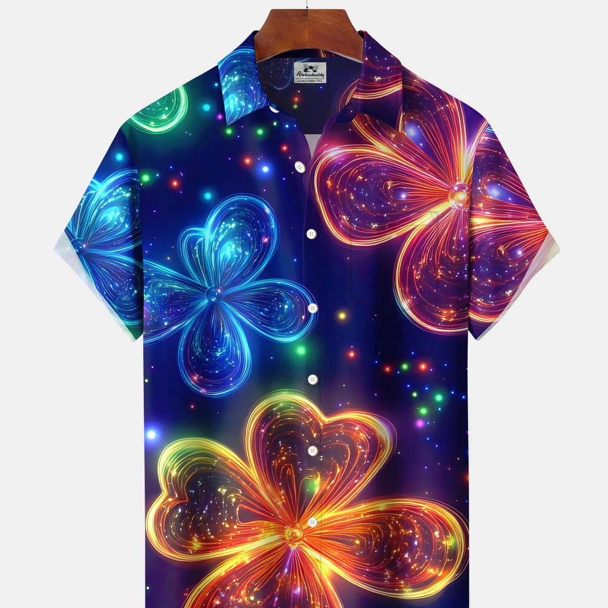 Alohadaddy® Holiday St. Patrick's Clover Gradient Short-Sleeve Shirt