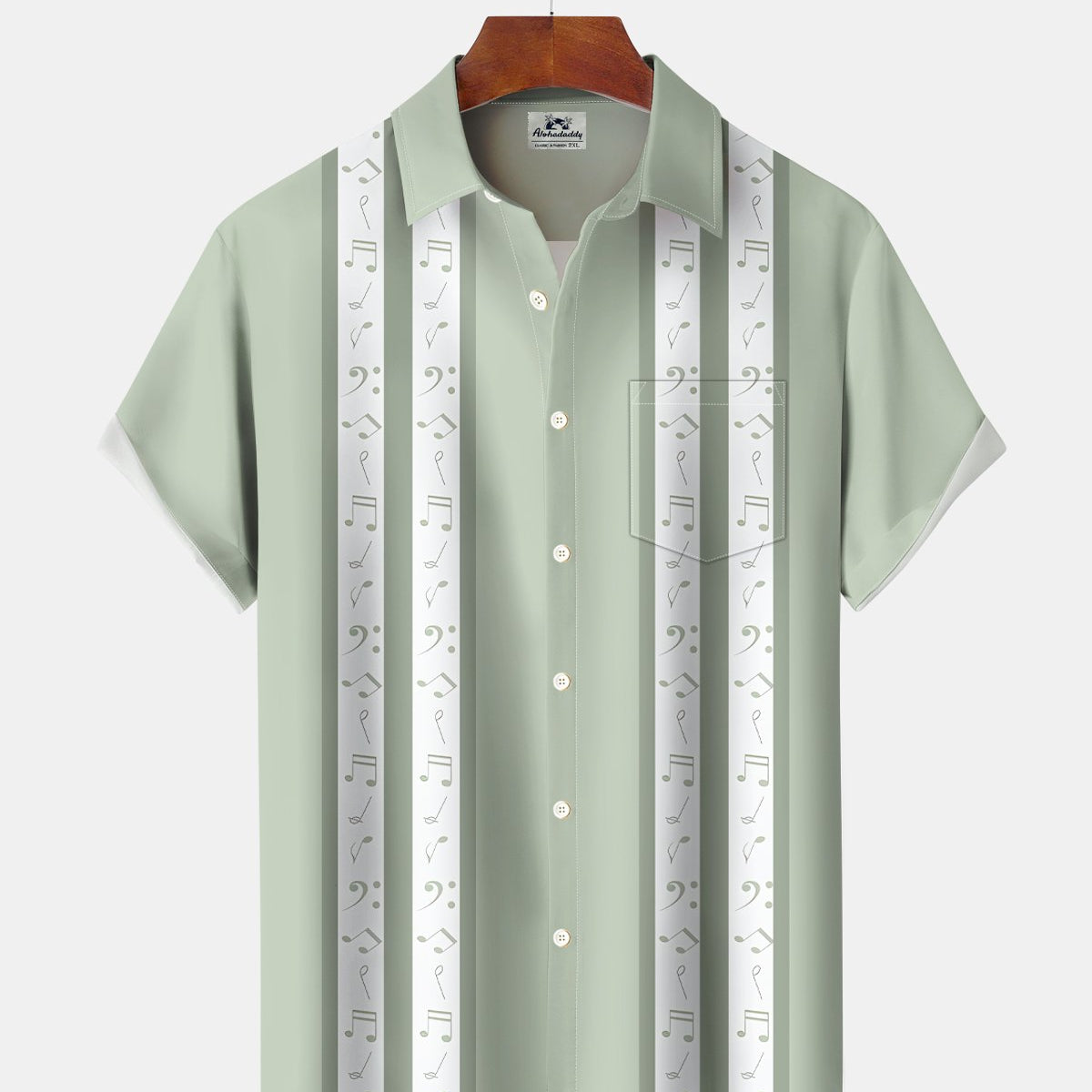 Alohadaddy® Retro Classic Bowling Music Note Men's Shirt