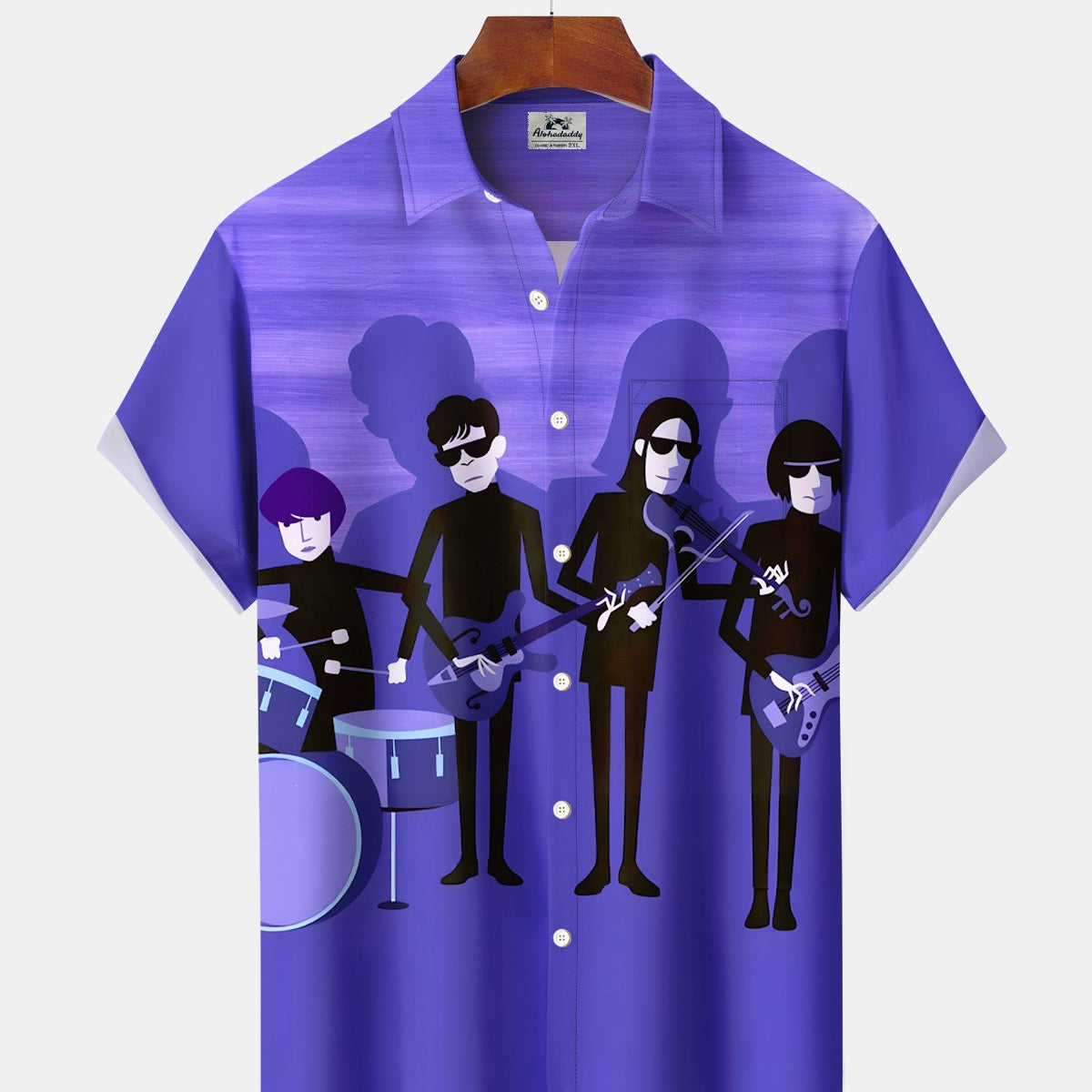 Alohadaddy® Retro Music Band Rock 60s Atomic Geometric Art Shirt