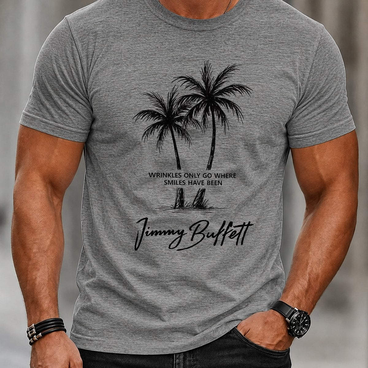 Alohadaddy® Hawaiian Palm Tree Print Short-Sleeve T-Shirt
