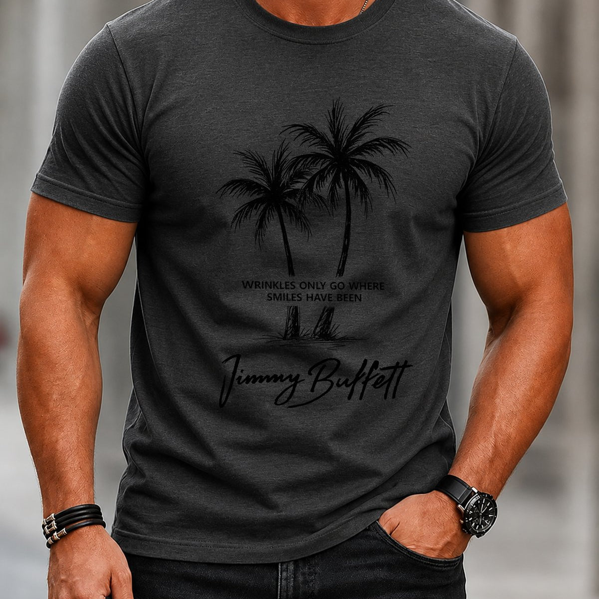 Alohadaddy® Hawaiian Palm Tree Print Short-Sleeve T-Shirt