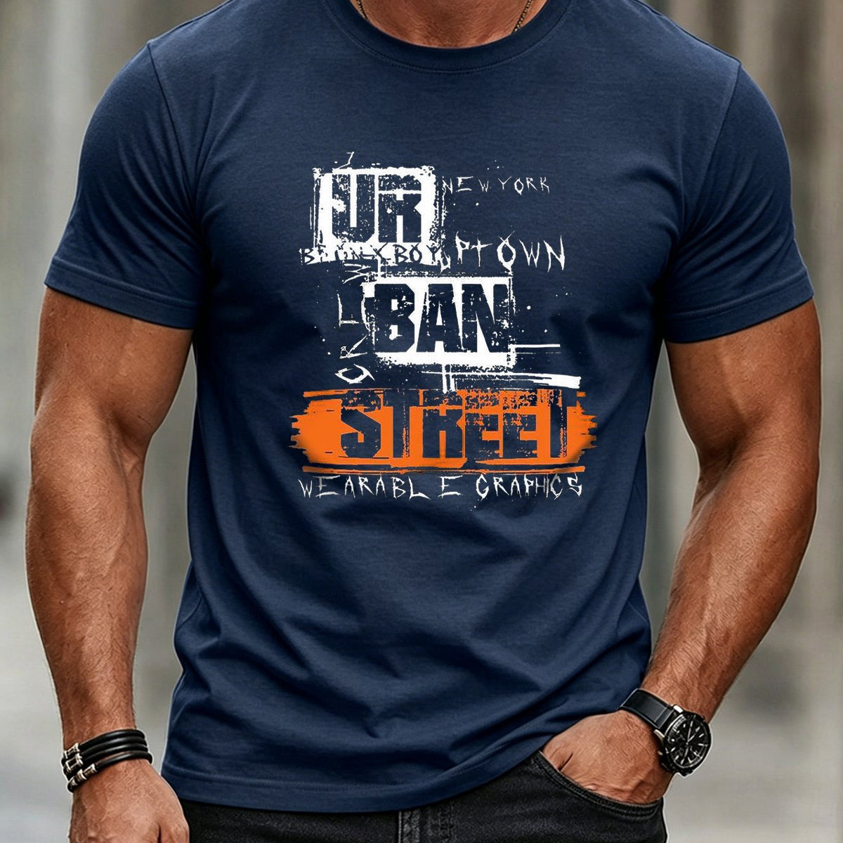 Alohadaddy® Casual Men's Urban Street Short-Sleeve T-Shirt