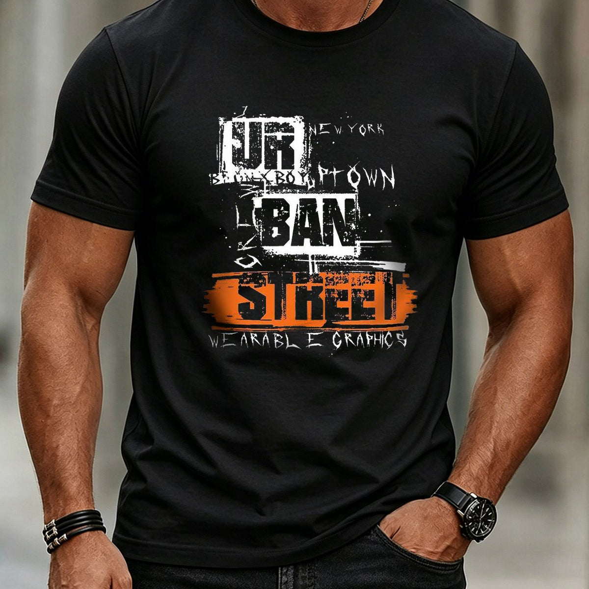 Alohadaddy® Casual Men's Urban Street Short-Sleeve T-Shirt
