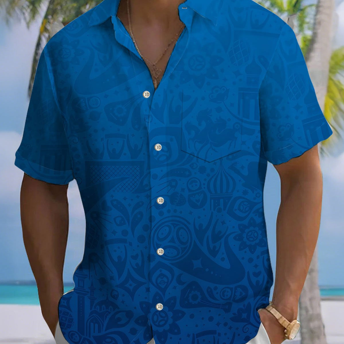 Alohadaddy® Casual Graphic Geometric Print Art Button Cardigan Men's Short Sleeve Shirt Big & Tall