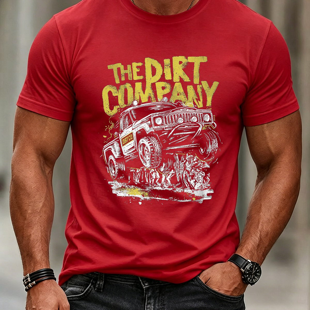 Alohadaddy® Casual Men's Off-Road Pickup Truck Short-Sleeve T-Shirt
