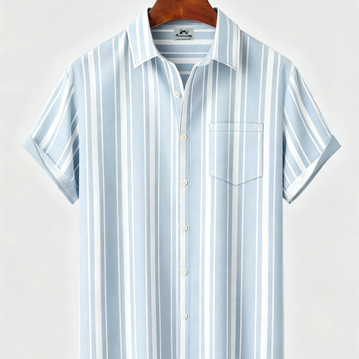 Alohadaddy® Men's Short-Sleeve Button-Down Shirt with Pocket Abstract Print