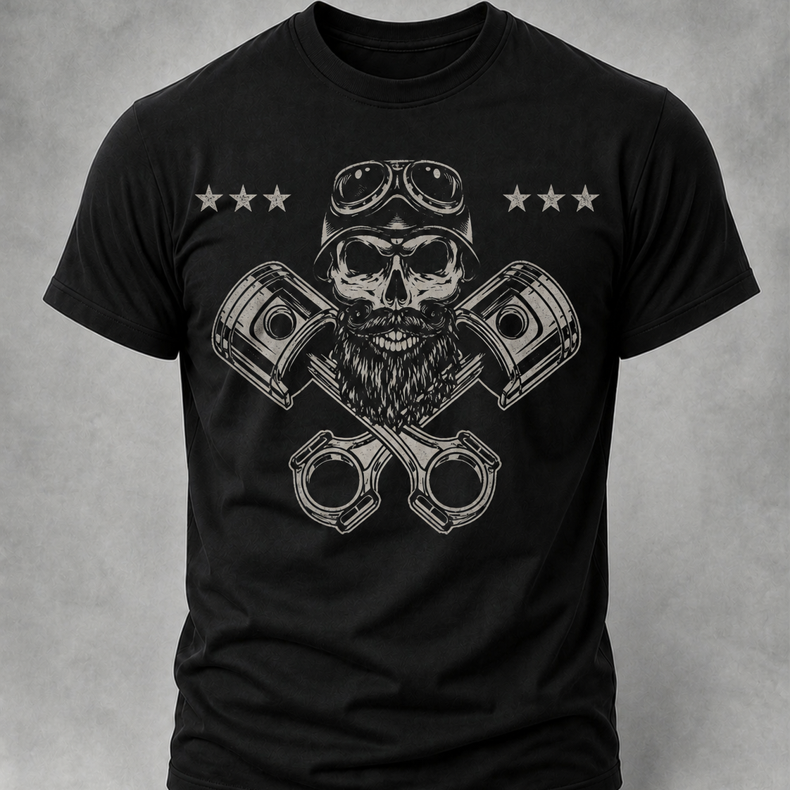 AlohadaddyCasual Crew neck Skull Metallic Print T-shirt