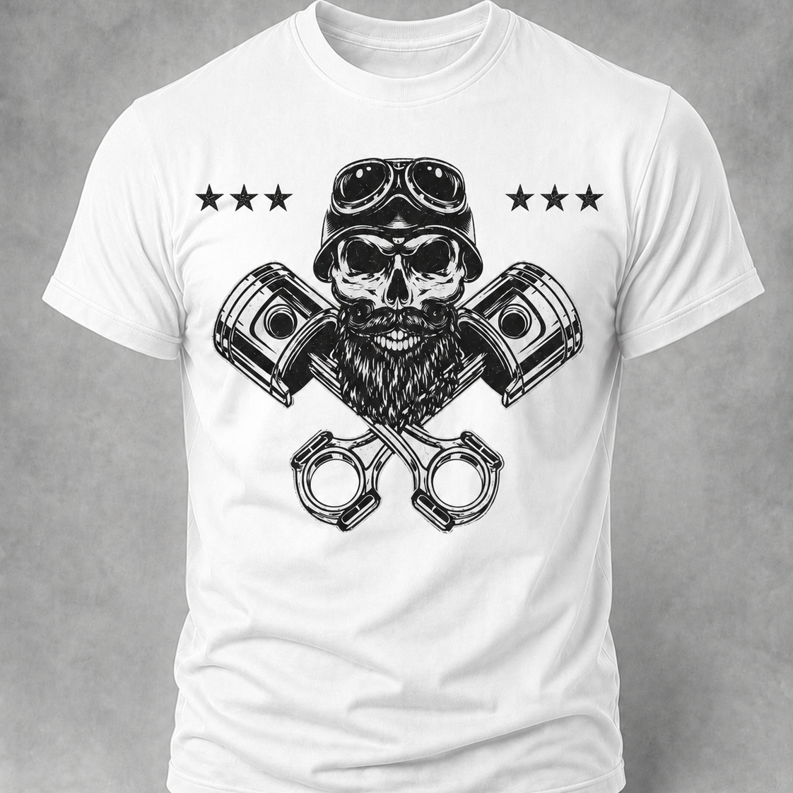 AlohadaddyCasual Crew neck Skull Metallic Print T-shirt