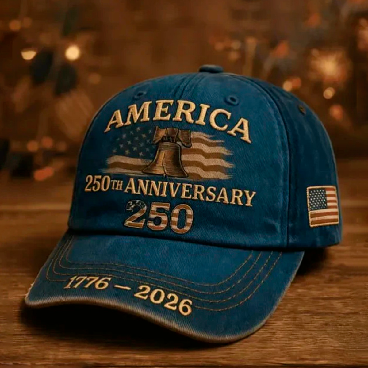 Alohadaddy® Men's Holiday American Alphabet Wash Age Embroidery Retro 3D Printed Baseball Cap