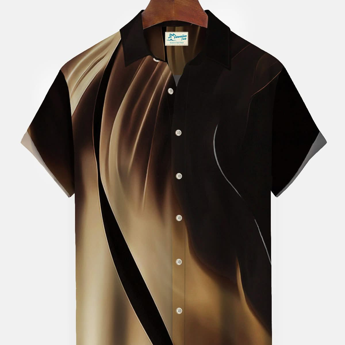 Men's Urban Trend Fashion Casual Shirts Gradient Large Size Wrinkle Free Easy Care Tops