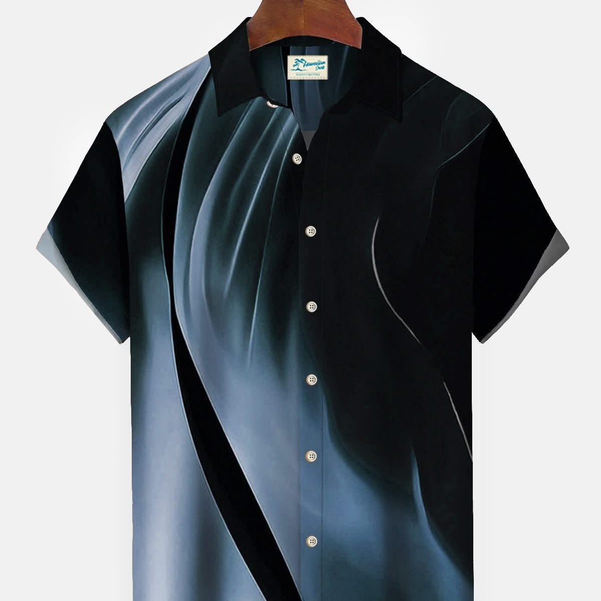 Men's Urban Trend Fashion Casual Shirts Gradient Large Size Wrinkle Free Easy Care Tops