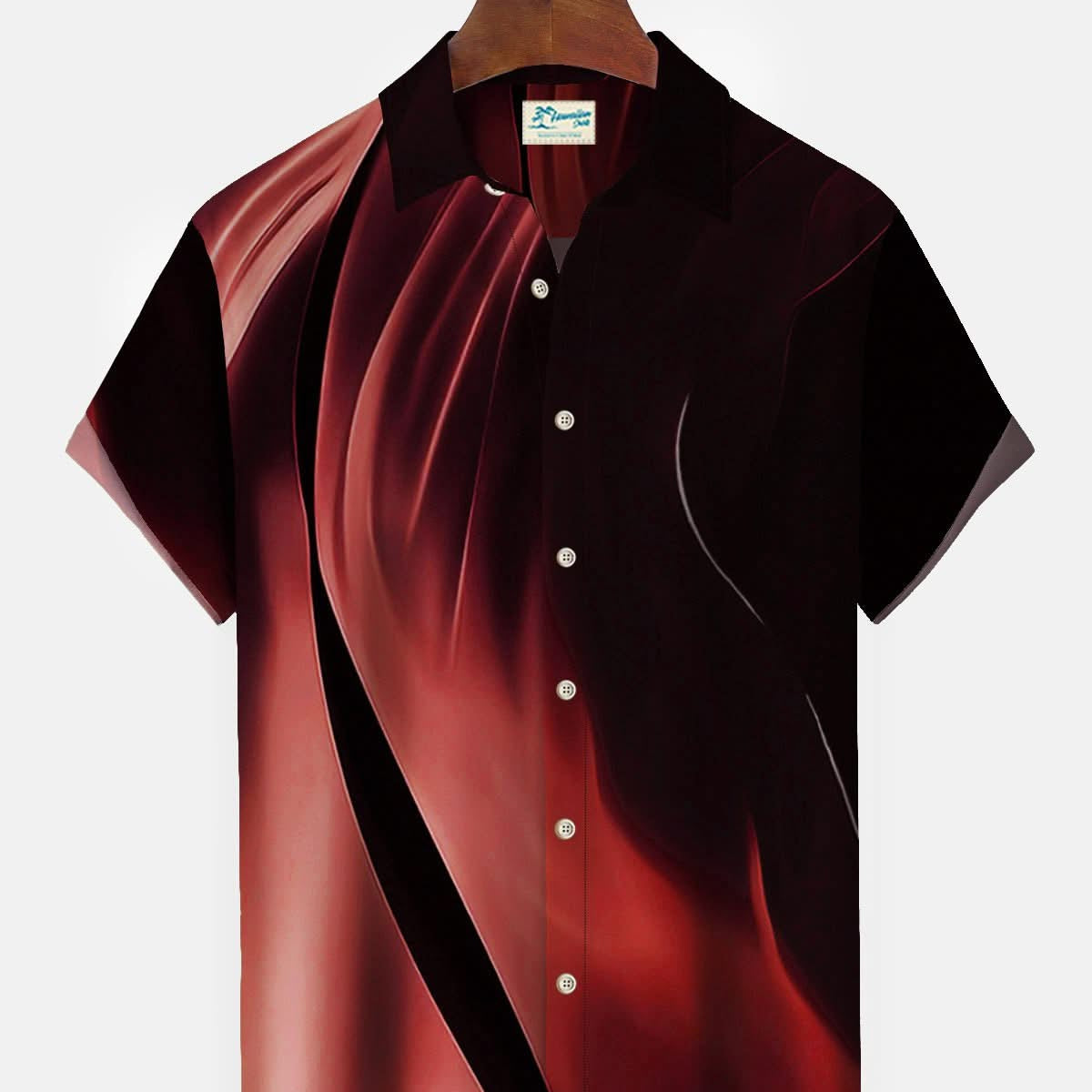 Men's Urban Trend Fashion Casual Shirts Gradient Large Size Wrinkle Free Easy Care Tops
