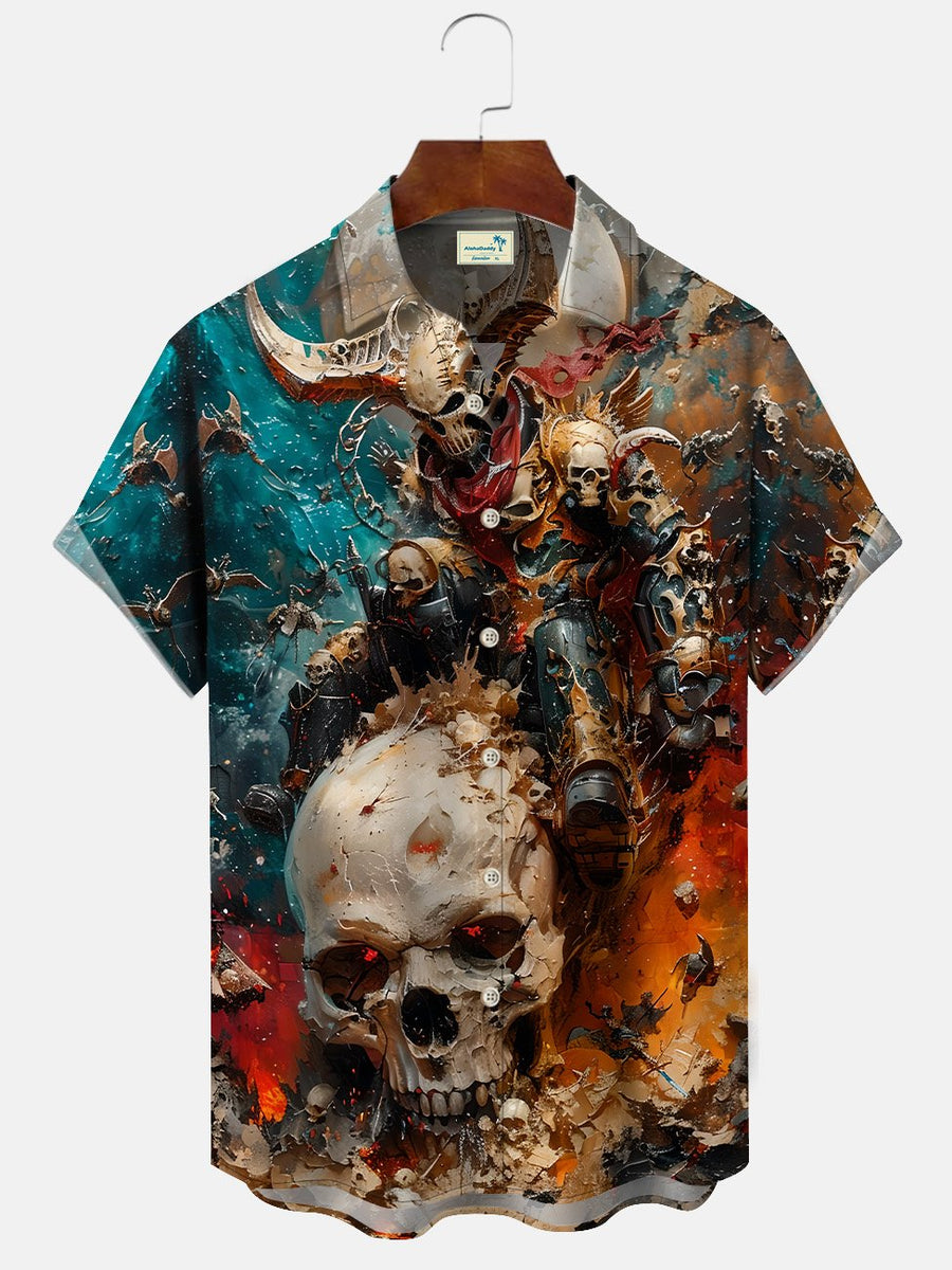 Yellow Green Skull Vintage Series Shirts Alohadaddy AlohaDaddy