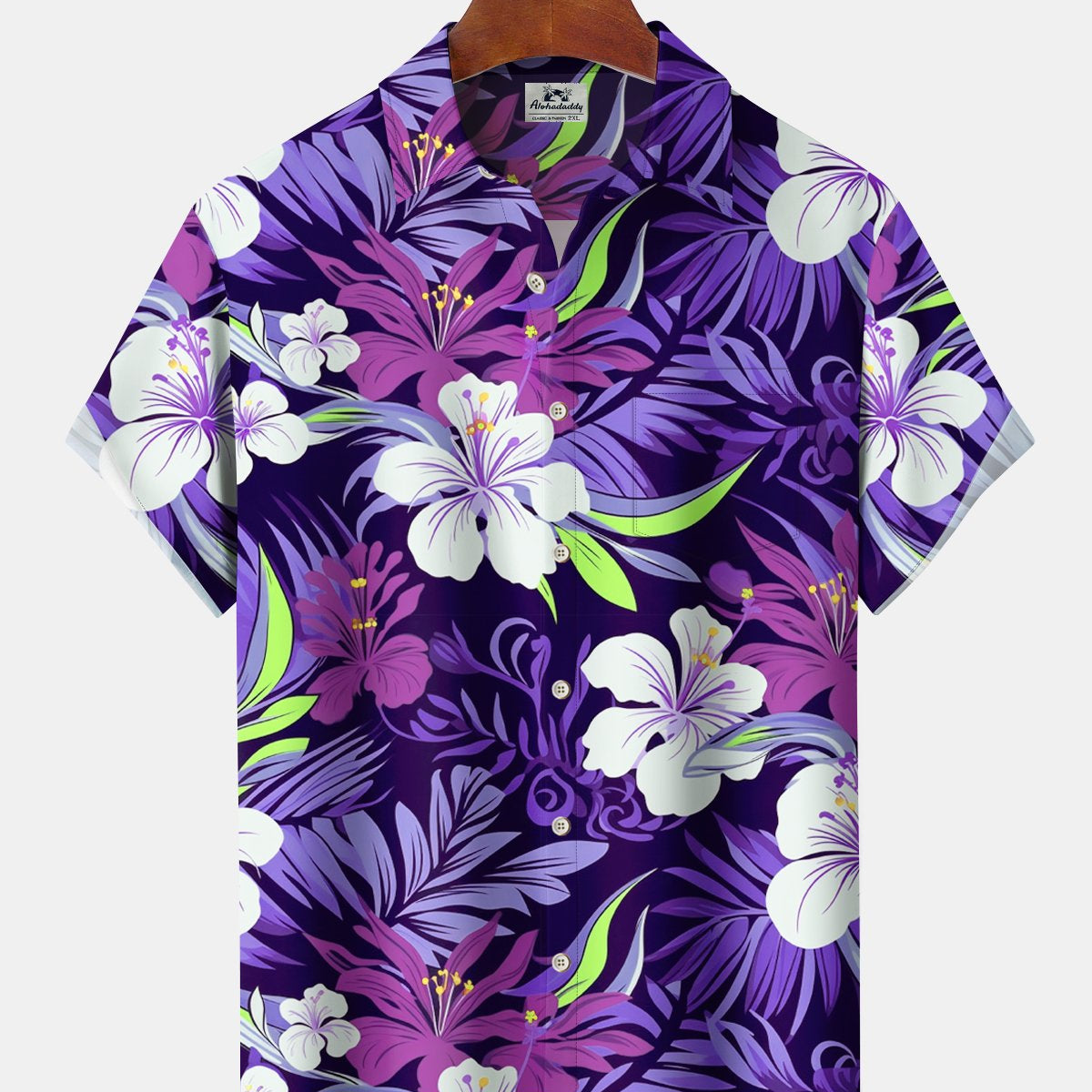 Alohadaddy Hawaiian Aloha Tropical Floral Beach Vacation Shirt