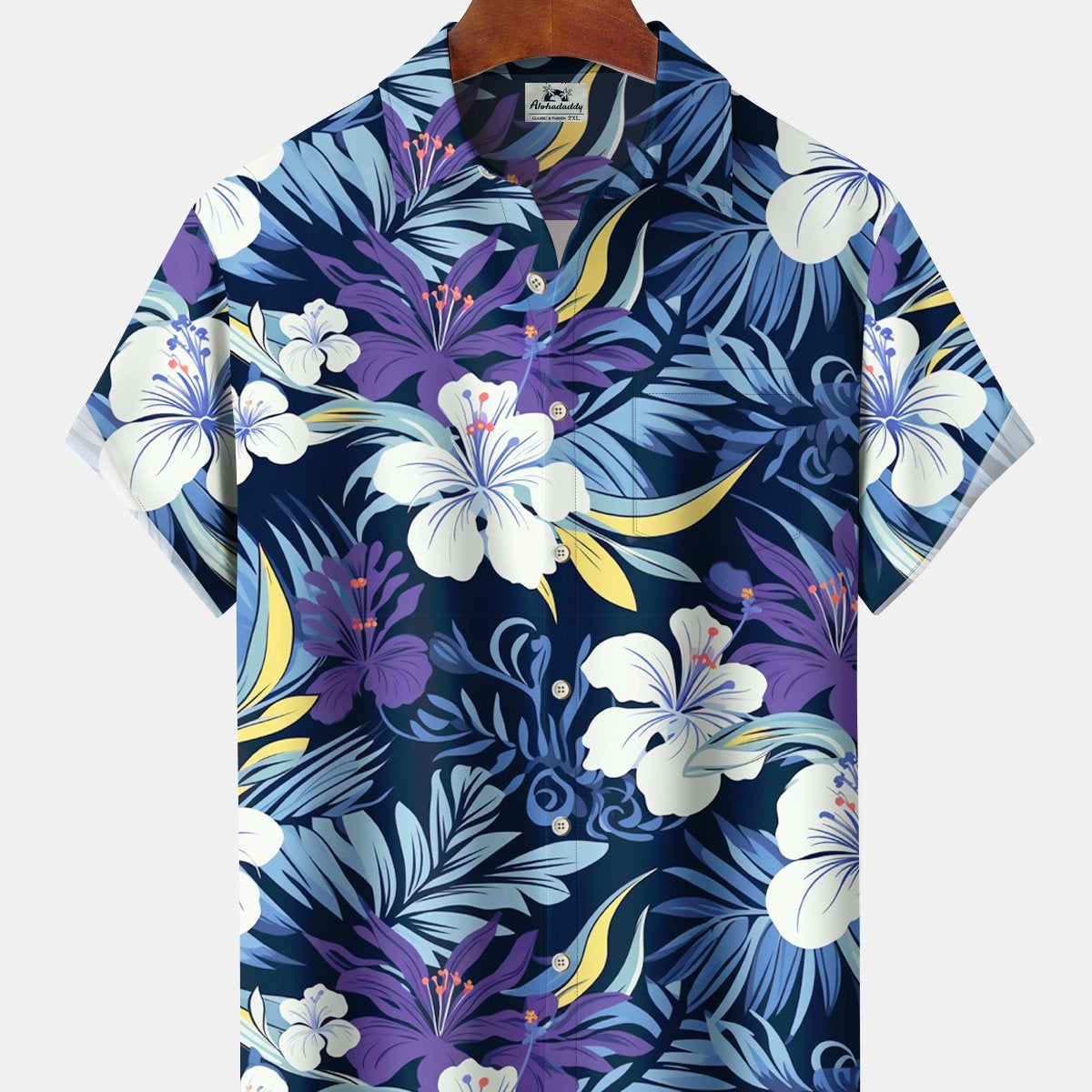 Alohadaddy Hawaiian Aloha Tropical Floral Beach Vacation Shirt