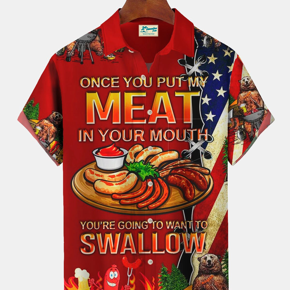 Alohadaddy Once You Put My Meat In Your Mouth Hawaiian Shirt Oversized Vacation Aloha Shirt