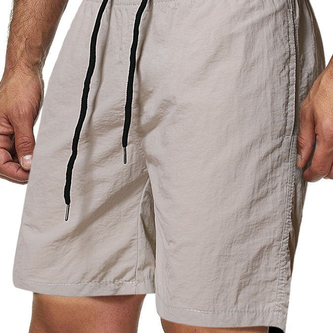 Men's Casual Candy Color Waterproof Quick Dry Five Point Beach Pants