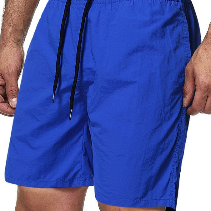 Men's Casual Candy Color Waterproof Quick Dry Five Point Beach Pants