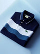 Alohadaddy® Men's Classic Business Water Ripple Logo Print Button-Down Polo Shirt Big & Tall