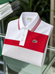 Alohadaddy® Men's Classic Business Stripe Logo Print Button-Down Polo Shirt Big & Tall
