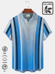 Alohadaddy Beach Holiday Cotton Linen Blend Men's Bowling Shirts Stretch Breathable Hawaiian Camp Shirts