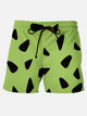 Pantalones cortos hawaianos divertidos con temática nostálgica de películas retro para hombre, pantalones cortos elásticos de talla grande con dibujos animados