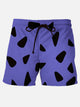 Pantalones cortos hawaianos divertidos con temática nostálgica de películas retro para hombre, pantalones cortos elásticos de talla grande con dibujos animados