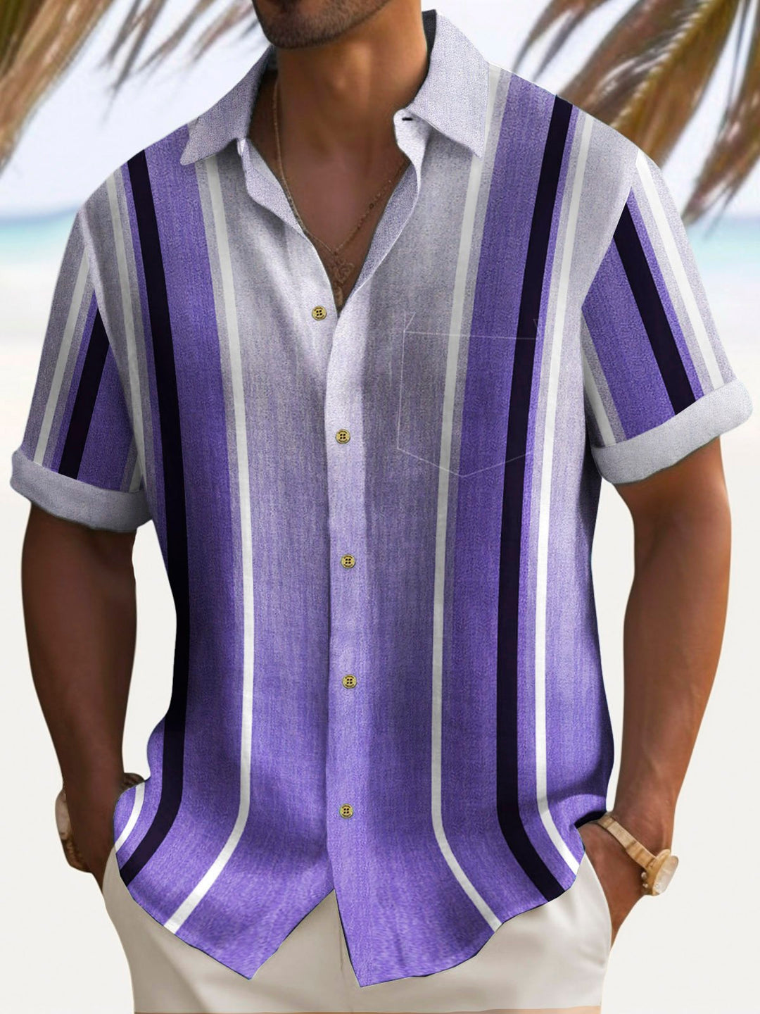 Alohadaddy Beach Holiday Cotton Linen Blend Men&