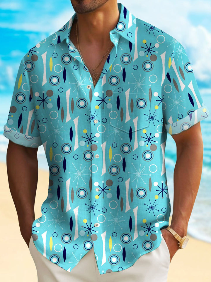 Alohadaddy Vintage Medieval Geometric Blue Men&