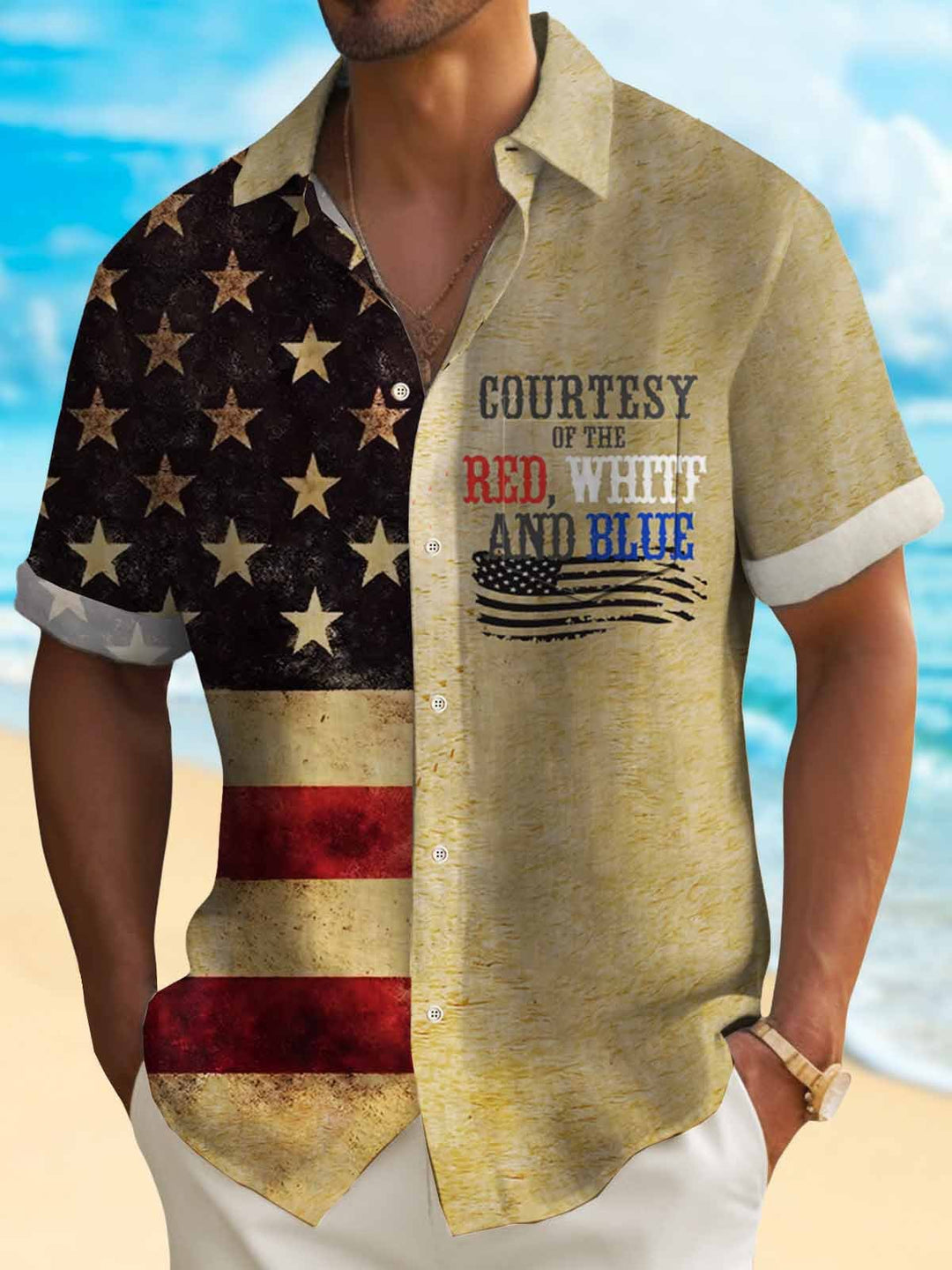 Alohadaddy Vintage American Flag Men&