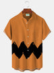 Chemise hawaïenne rétro des années 60 pour homme, motif dessin animé, rayures artistiques, chemises extensibles surdimensionnées