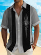 Camisa de bolos para hombre Alohadaddy de los años 50 con diseño de rayas retro y diseño de coche, con bolsillo elástico y arte de dibujos animados, para campamento, talla grande