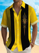Camisa de bolos para hombre Alohadaddy de los años 50 con diseño de rayas retro y diseño de coche, con bolsillo elástico y arte de dibujos animados, para campamento, talla grande