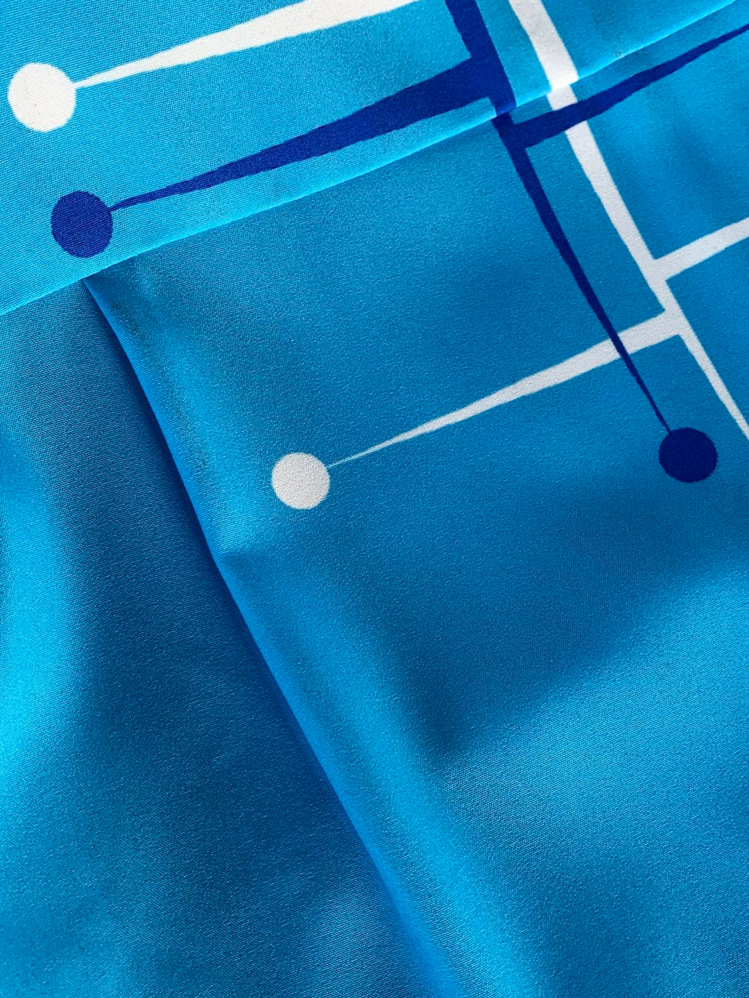 Alohadaddy 50’S Vintage Mid-Century Modern Geometric Blue Men&