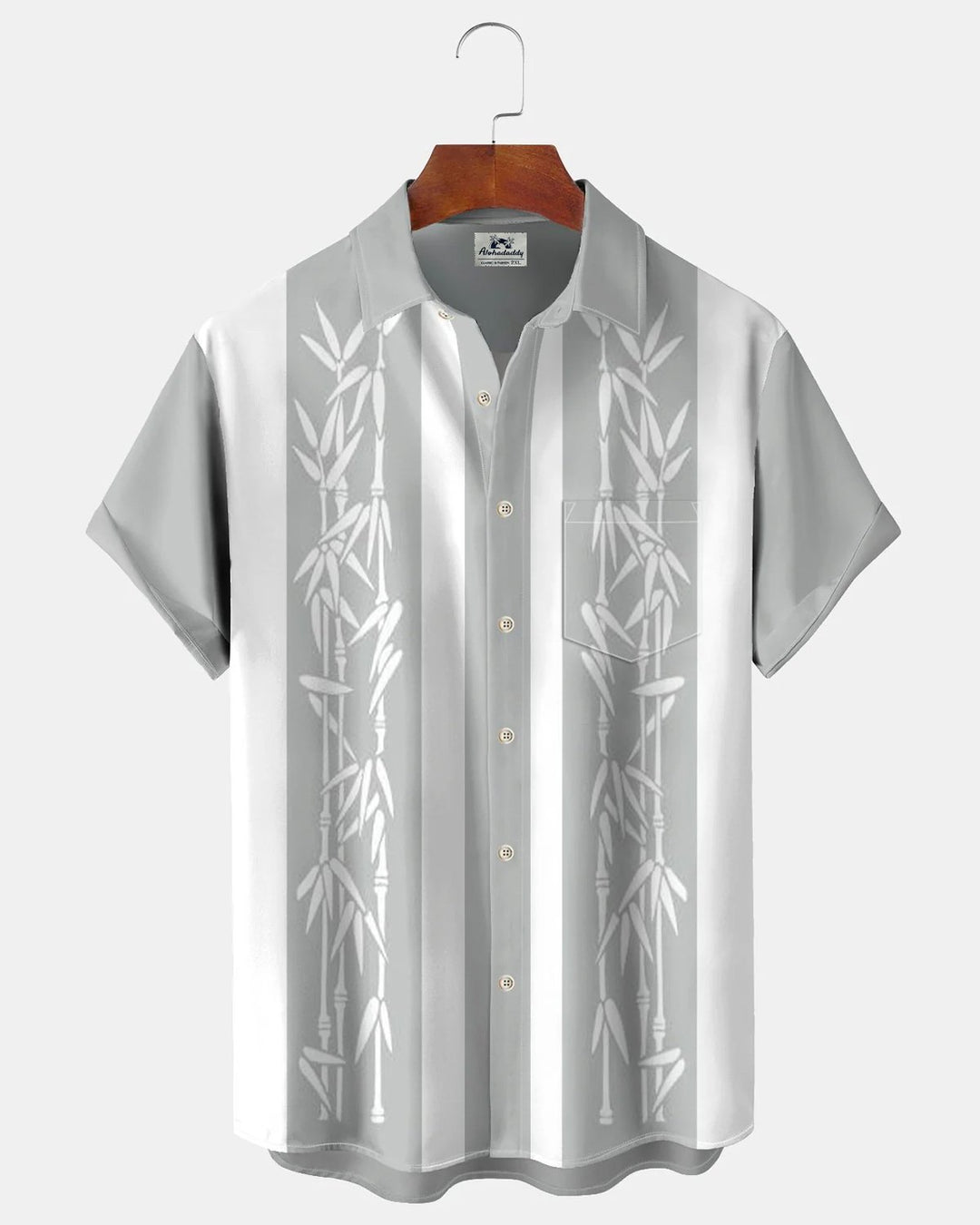 AlohaDaddy Pocket Vintage Bowling Plant Bamboo Print Beach Men&