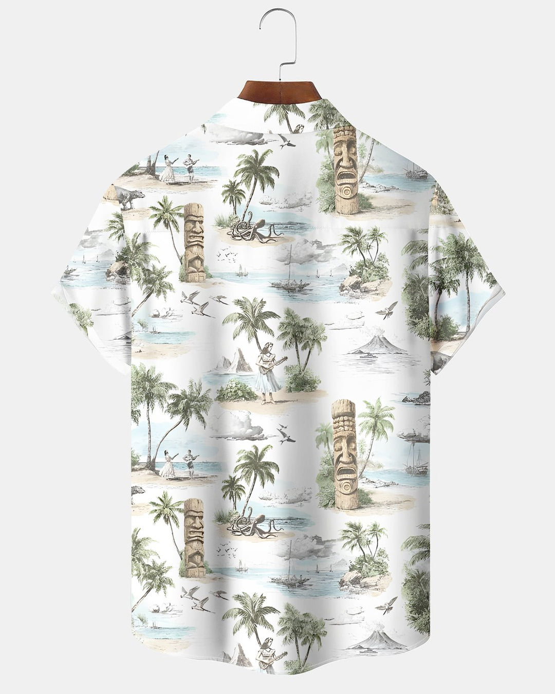 Alohadaddy® Beach Hawaii Coconut Tree Tiki Holagirl Vacation Shirt