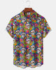 Alohadaddy® Holiday Retro Skull Abstract Gradient Texture Shirt