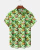 Alohadaddy® St. Patrick's Day Cartoon Four-Leaf Clover Cupcake Short-Sleeve Shirt